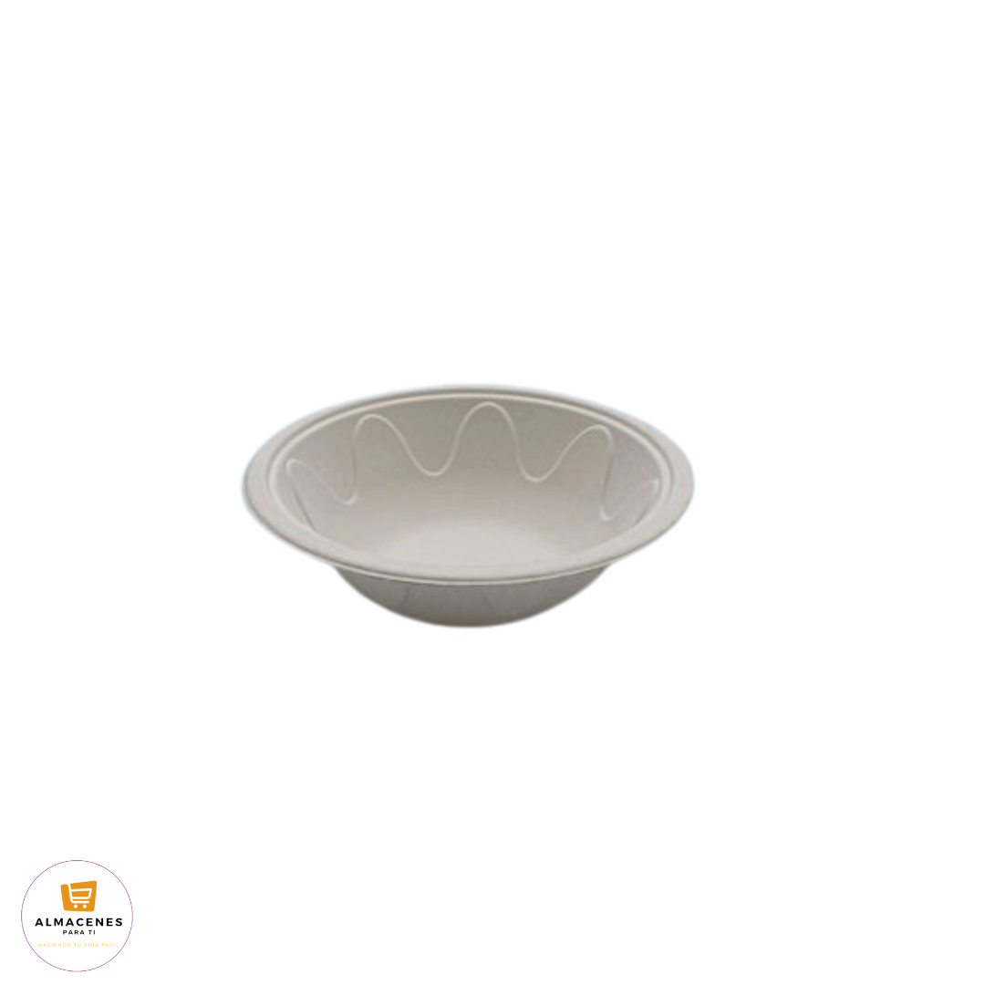 Plato Bowls 20oz Pulpa De Papel Ivory Marfil 200 Unidades