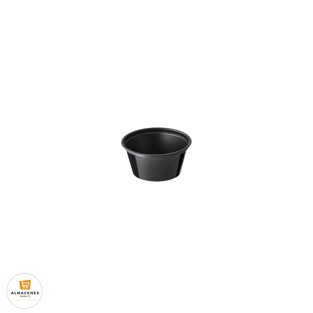 Copa Soufflé 2oz Negro De 2500 Unidades Sin Tapa